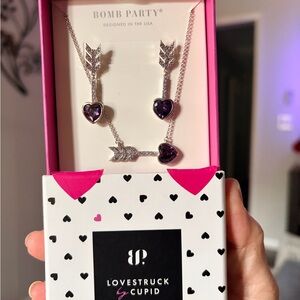 Lovestuck by Cupid Purple Necklace Set